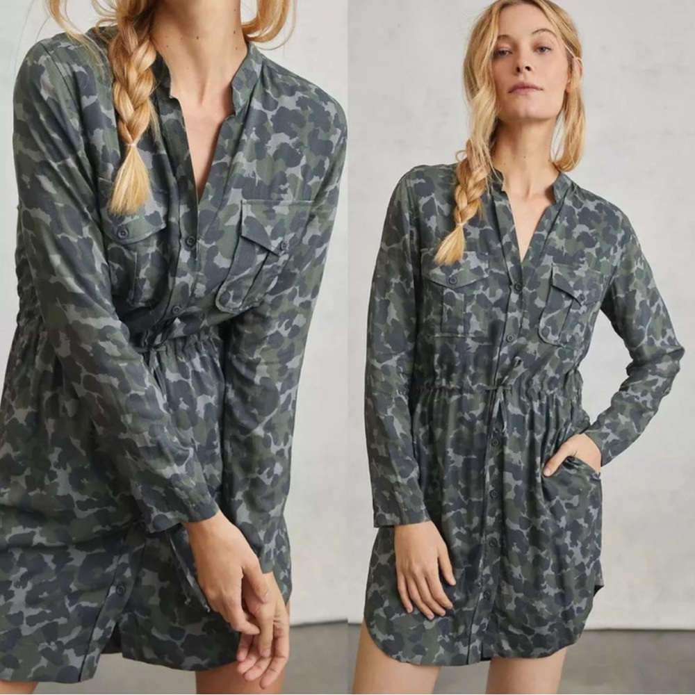 Anthropologie Camo Shirt Dress